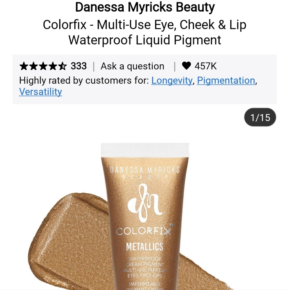 NIB DANESSA MYRICKS COLORFIX LIQUID PIGMENT GOLDMINE